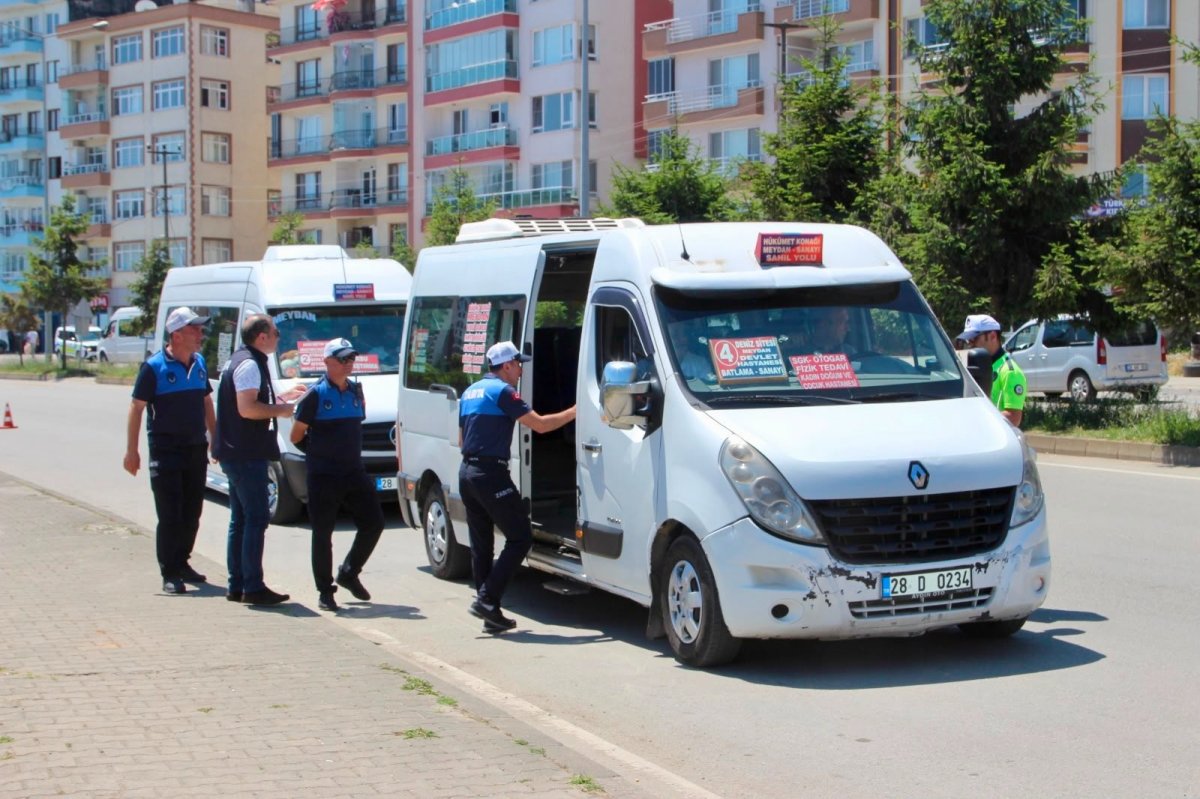 Giresun’da Dolmuşlar'da Klima Denetimi Sıkılaştırıldı